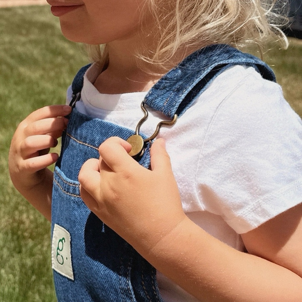 The Adventuralls- classic kids denim overalls